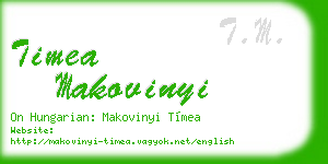 timea makovinyi business card